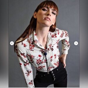 Straight to Hell Floral Print Women's Top